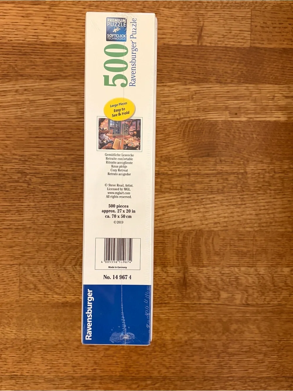 Ravensburger Jigsaw Puzzle COZY RETREAT 500 Large Piece Format Sealed Germany